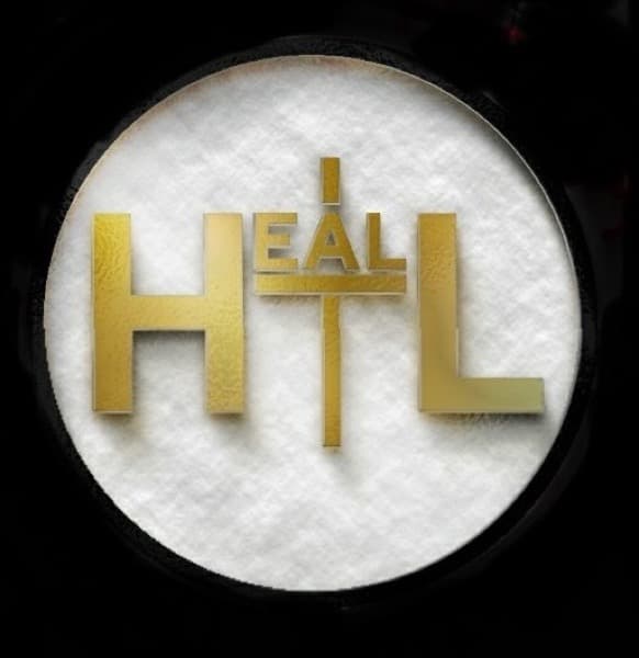 HealL embossed gold logo mark